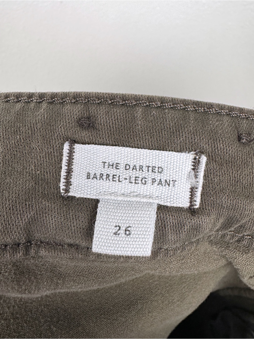 Madewell Darted Barrel Leg High Rise Cotton Blend Pants Brown Size 26 - Picture 9 of 10